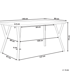 Beliani Mesa De Comedor Madera Oscura/negro Varios Tamaños BRAVO -Sillones Ventas undef src sa picid 798609 type whitesh image