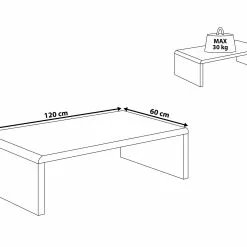 Beliani Mesa De Centro Blanca 120 X 60 Cm MILWAUKEE 11 Beliani Mesa De Centro Blanca 120 X 60 Cm MILWAUKEE -Sillones Ventas undef src sa picid 799080 type whitesh image scaled
