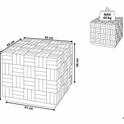 Beliani Mesa De Centro De Madera De Teca Oscura 45 X 45 Cm GAMETI -Sillones Ventas undef src sa picid 799083 type whitesh image scaled
