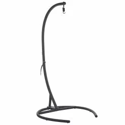 Beliani Silla Colgante De Ratán Gris Oscuro Con Soporte SESIA -Sillones Ventas undef src sa picid 806053 type whitesh image scaled