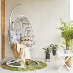 Beliani Silla Colgante De Ratán Gris Claro Con Soporte SESIA 14 Beliani Silla Colgante De Ratán Gris Claro Con Soporte SESIA -Sillones Ventas undef src sa picid 806058 type whitesh image scaled