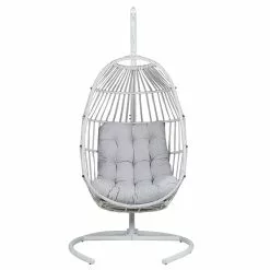 Beliani Silla Colgante De Ratán Gris Claro Con Soporte SESIA 15 Beliani Silla Colgante De Ratán Gris Claro Con Soporte SESIA -Sillones Ventas undef src sa picid 806059 type whitesh image scaled