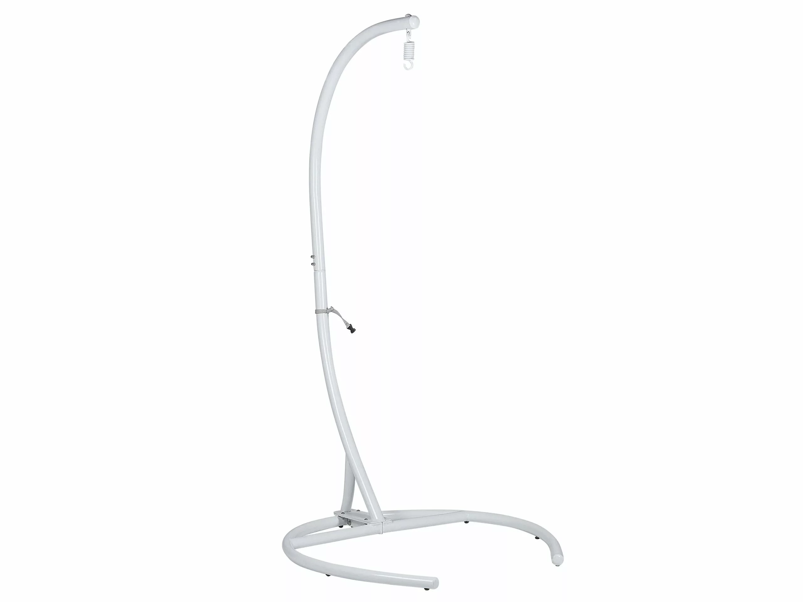 Beliani Silla Colgante De Ratán Gris Claro Con Soporte SESIA 9 Beliani Silla Colgante De Ratán Gris Claro Con Soporte SESIA - Imagen 9