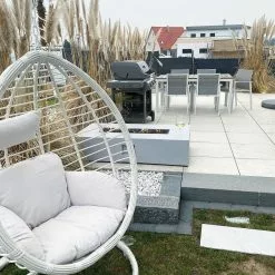 Beliani Silla Colgante En Ratán Blanca Con Soporte FANO -Sillones Ventas undef src sa picid 807406 type whitesh image