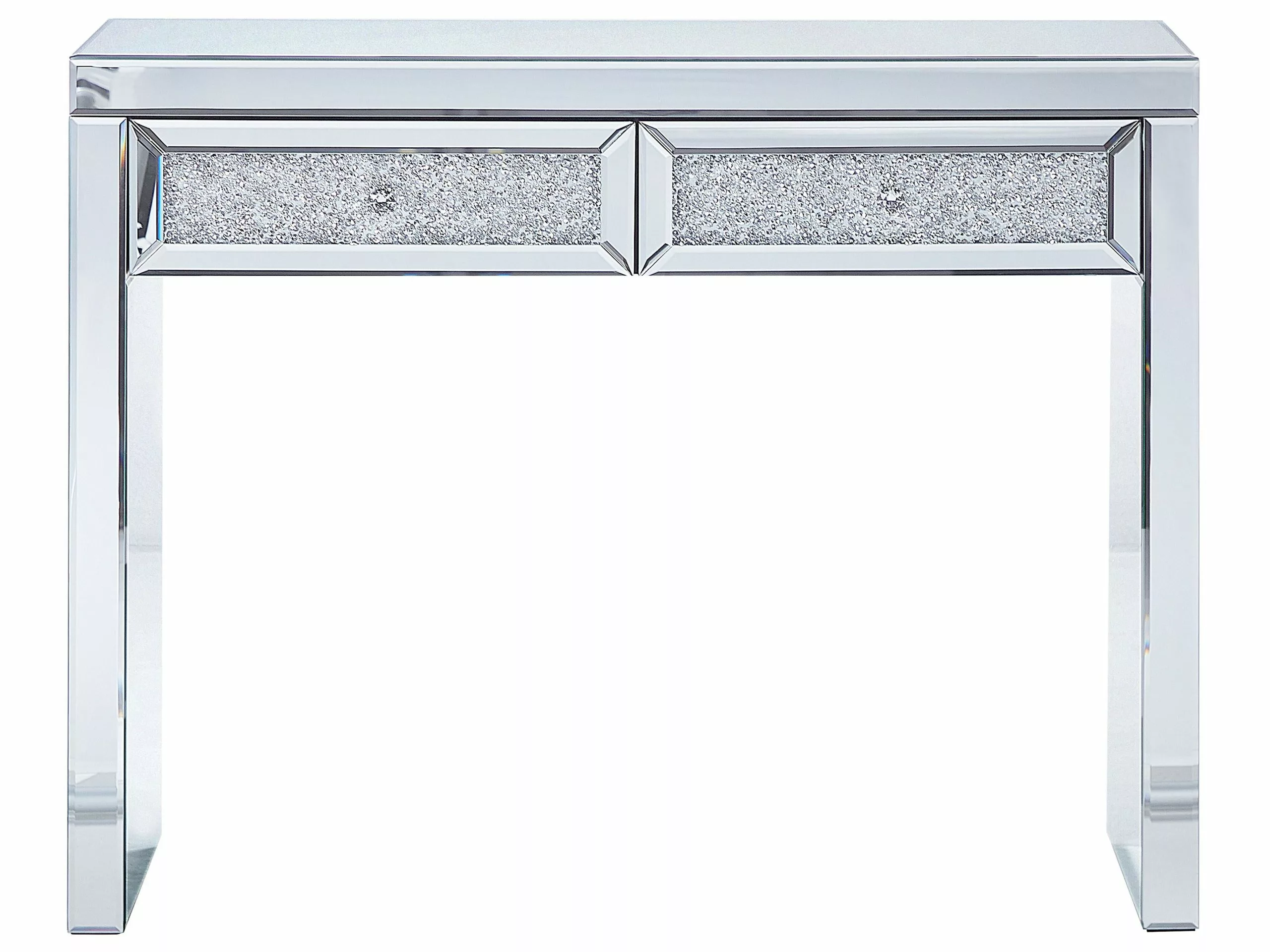 Beliani Consola De Vidrio Plateado 100 X 38 Cm TILLY 6 Beliani Consola De Vidrio Plateado 100 X 38 Cm TILLY - Imagen 6