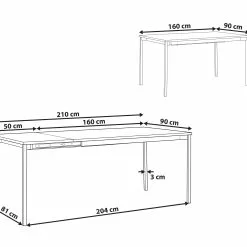 Beliani Mesa De Comedor Extensible Negra Varios Tamaños AVIS 19 Beliani Mesa De Comedor Extensible Negra Varios Tamaños AVIS -Sillones Ventas undef src sa picid 809814 type whitesh image scaled