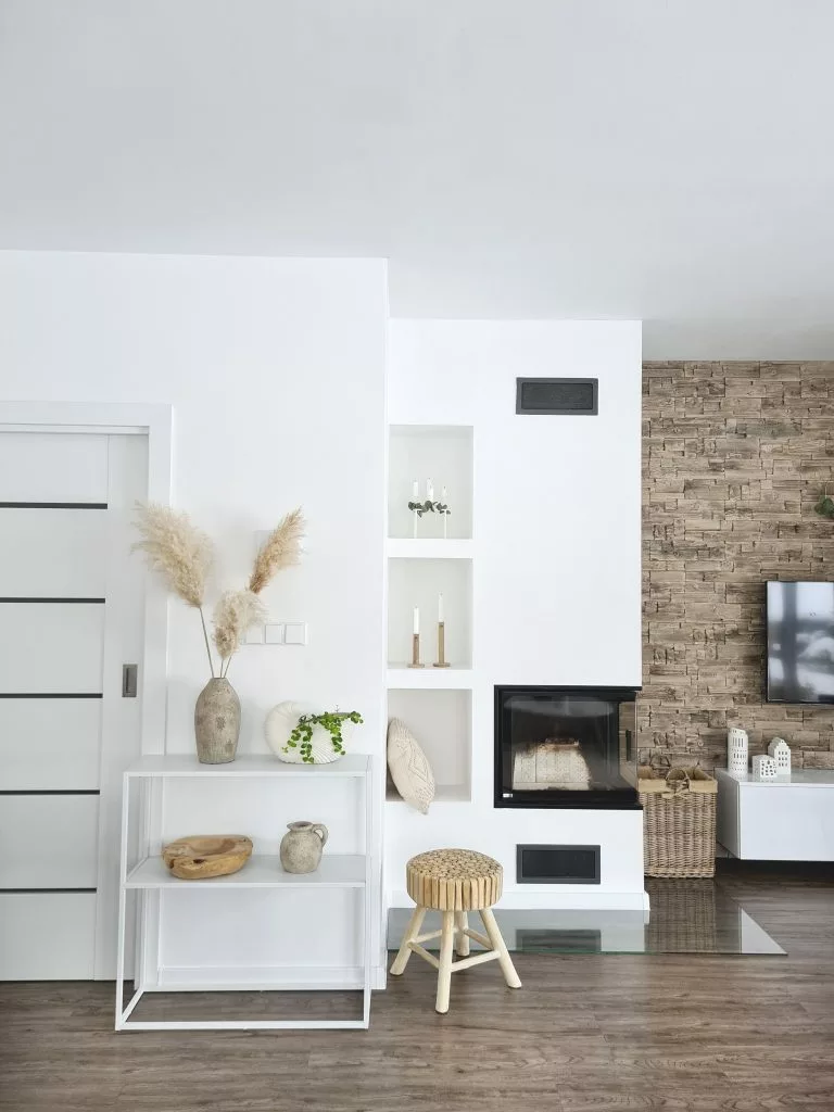 Beliani Mesa De Noche De Madera De Teca Clara ⌀ 35 Cm NAMPA - Imagen 8