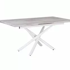 Beliani Mesa De Comedor Extensible Blanca 160/200 X 90 Cm MOIRA -Sillones Ventas undef src sa picid 811236 type whitesh image scaled