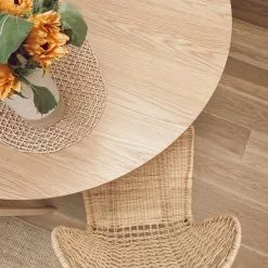 Beliani Mesa De Comedor Madera Clara/blanco ⌀ 120 Cm JACKSONVILLE -Sillones Ventas undef src sa picid 812975 type whitesh image scaled