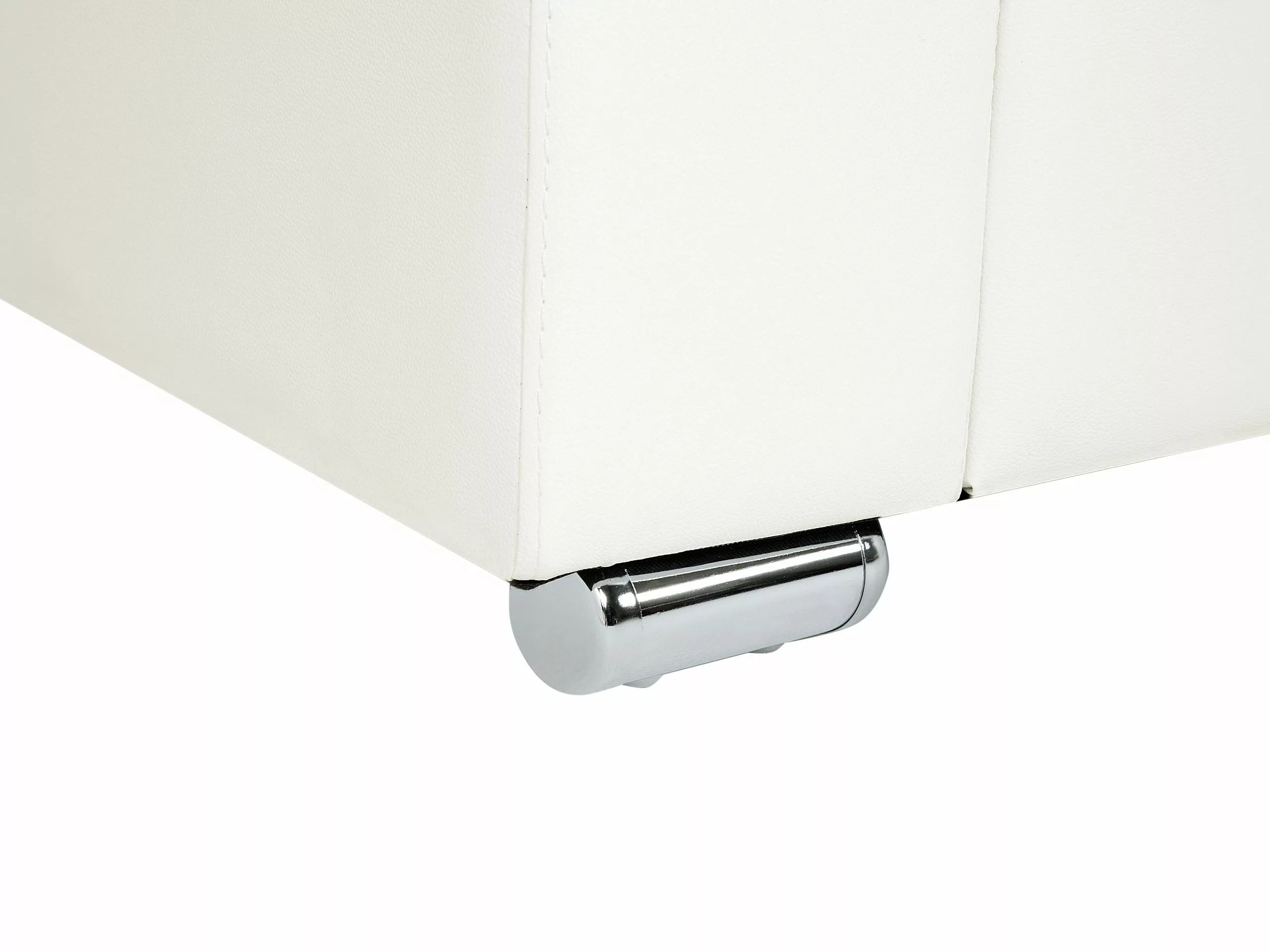 Beliani Sillón De Piel Blanco HELSINKI - Imagen 8