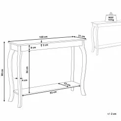 Beliani Consola Blanca 100 X 31 Cm HARTFORD -Sillones Ventas undef src sa picid 814907 type whitesh image scaled