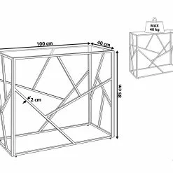 Beliani Consola De Vidrio Plateado 100 X 40 Cm ORLAND -Sillones Ventas undef src sa picid 814929 type whitesh image scaled