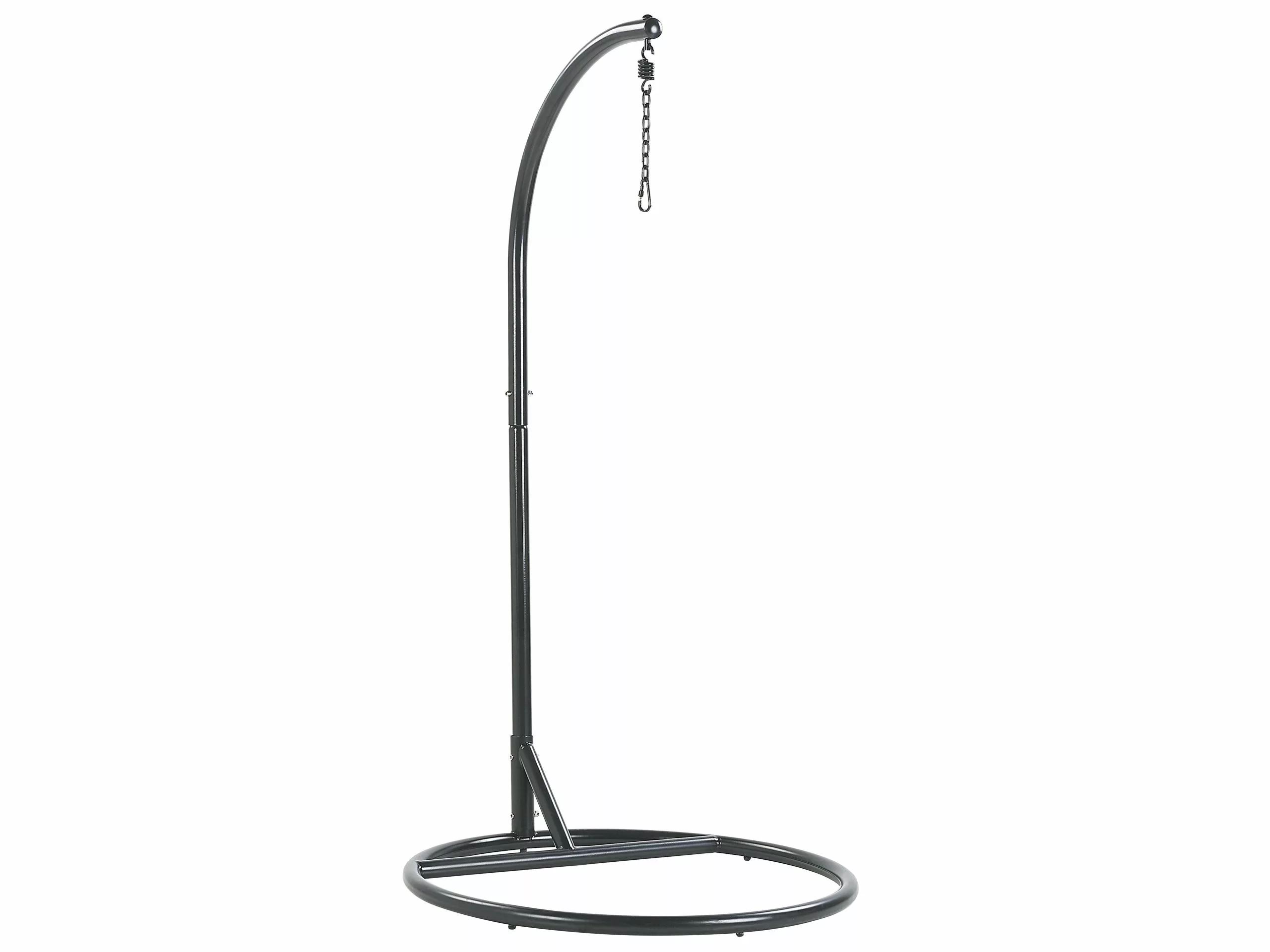 Beliani Silla Colgante De Poliéster Negro/gris Con Soporte ALLERA - Imagen 8
