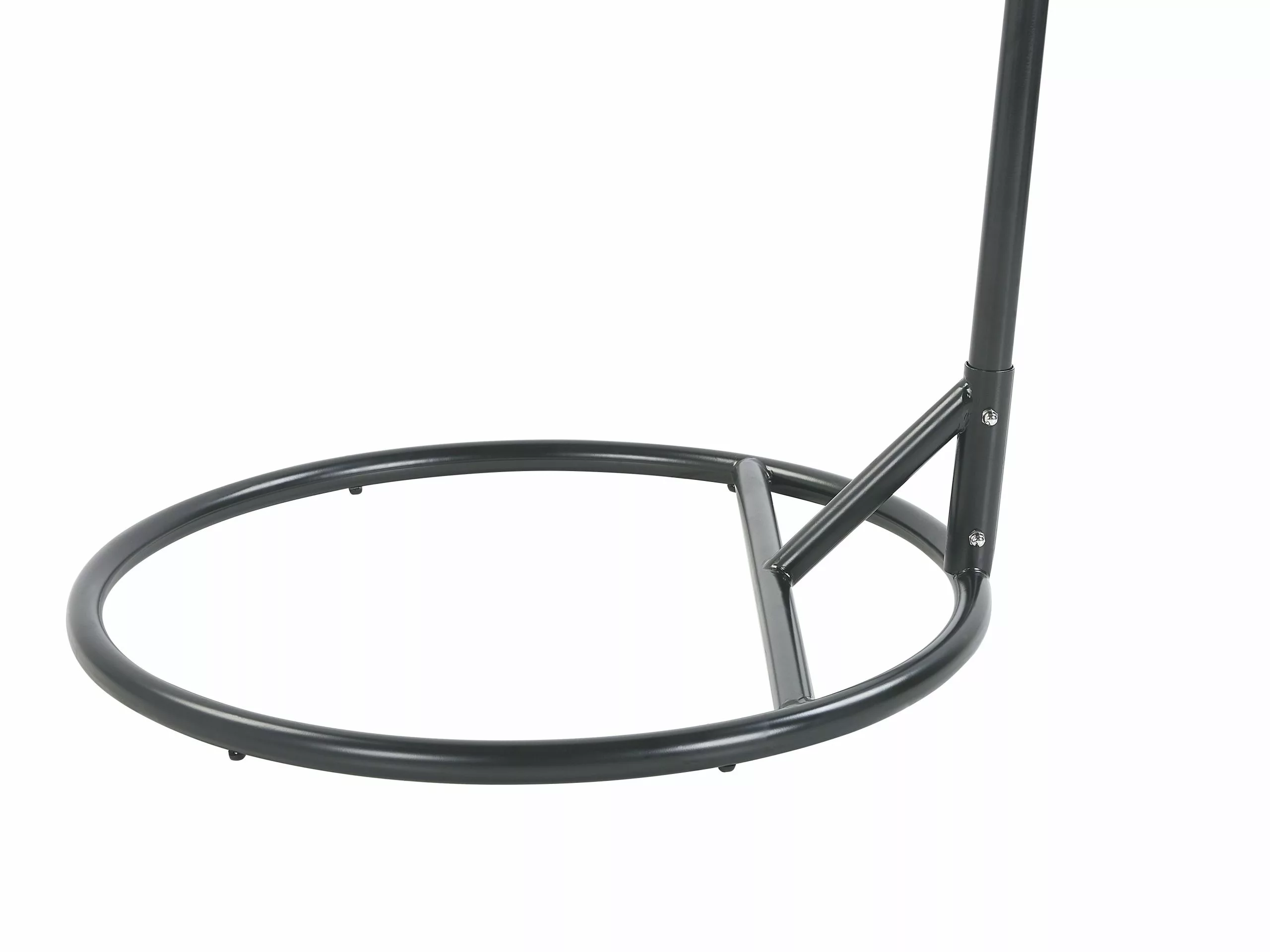 Beliani Silla Colgante De Poliéster Negro/gris Con Soporte ALLERA - Imagen 10