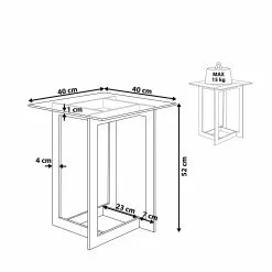 Beliani Mesa Auxiliar De Vidrio Transparente/dorado 40 X 40 Cm CRYSTAL -Sillones Ventas undef src sa picid 815300 type whitesh image scaled