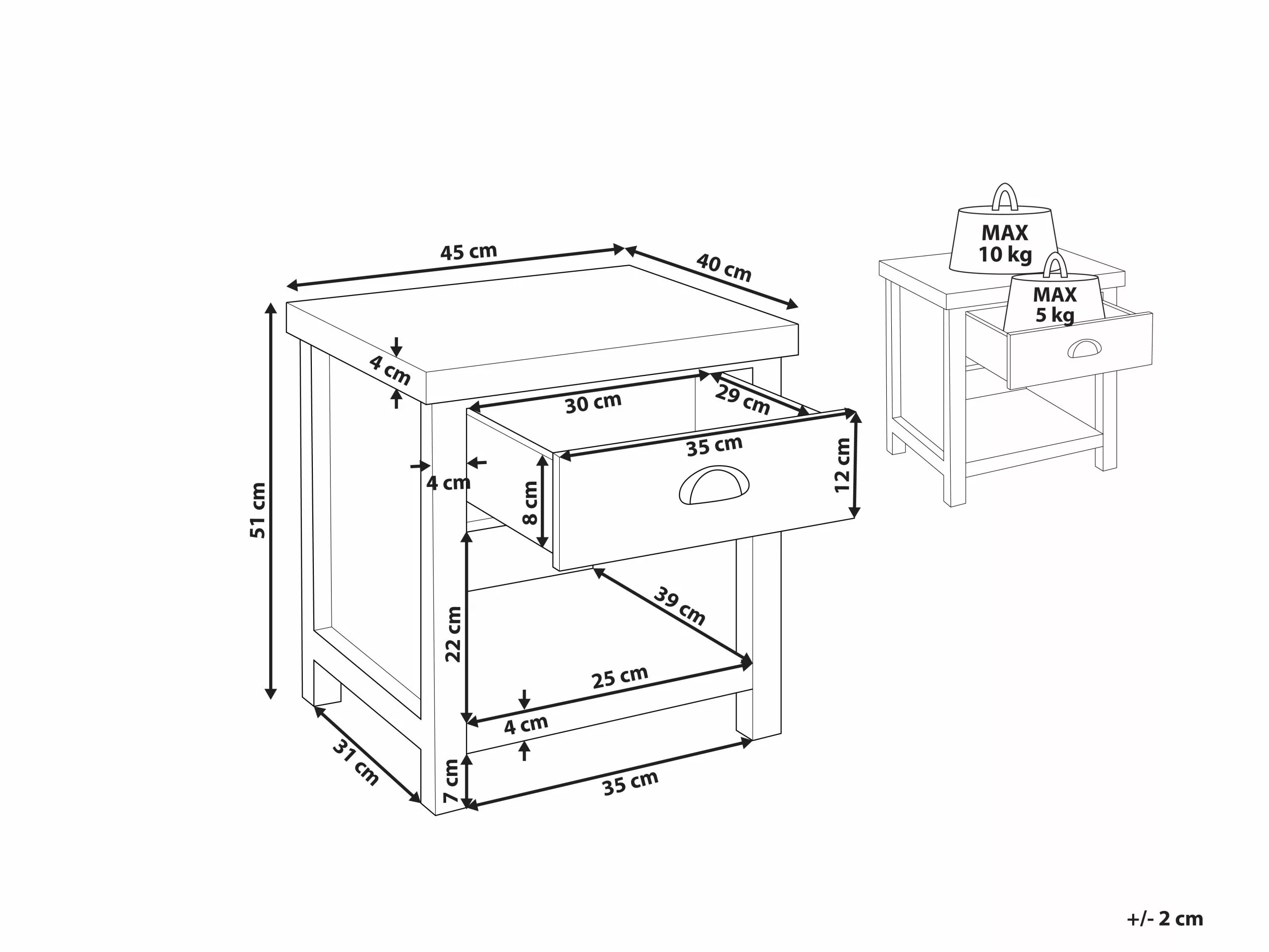 Beliani Mesa De Noche 1 Cajón Gris Claro/madera Clara/plateado 45 X 40 Cm CLIO 10 Beliani Mesa De Noche 1 Cajón Gris Claro/madera Clara/plateado 45 X 40 Cm CLIO - Imagen 10