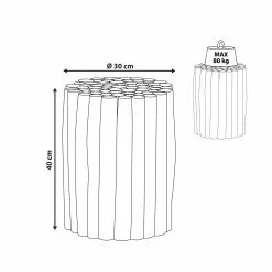 Beliani Mesa Auxiliar De Madera De Teca Clara/negro ø 30 Cm ALTATA 11 Beliani Mesa Auxiliar De Madera De Teca Clara/negro ø 30 Cm ALTATA -Sillones Ventas undef src sa picid 815343 type whitesh image scaled