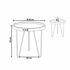 Beliani Mesa Auxiliar De Madera De Java Oscura/negro ⌀ 50 Cm BONDISS 15 Beliani Mesa Auxiliar De Madera De Java Oscura/negro ⌀ 50 Cm BONDISS -Sillones Ventas undef src sa picid 815460 type whitesh image scaled