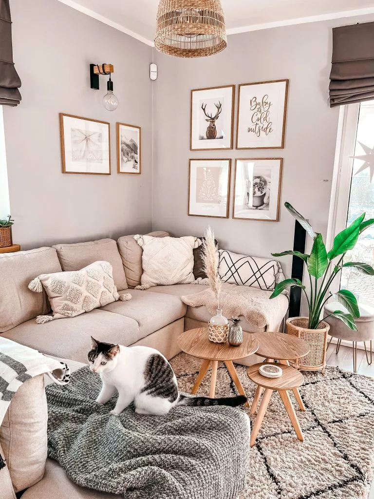 Beliani Conjunto De 3 Mesas De Centro Madera Clara VEGAS - Imagen 10