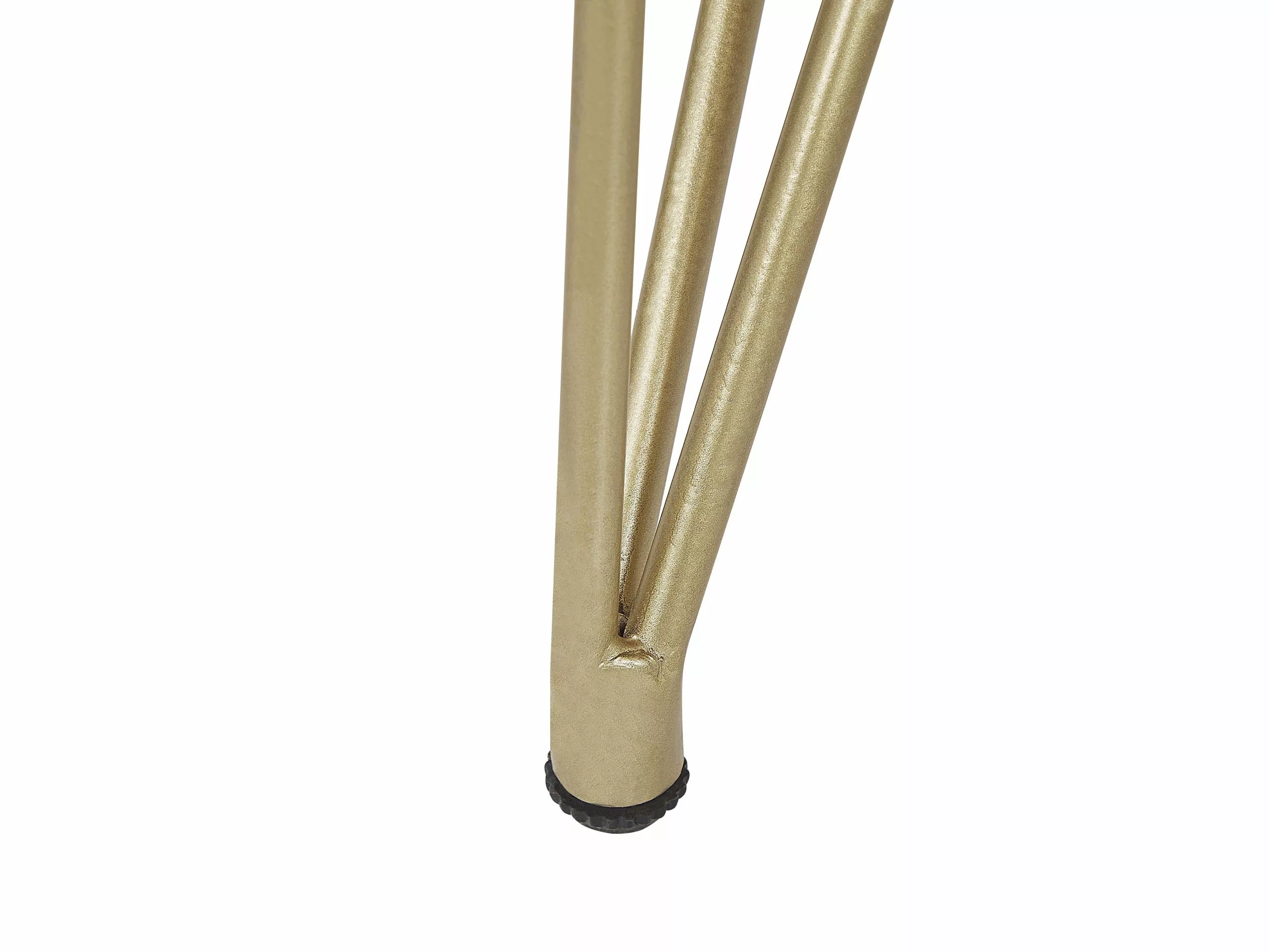 Beliani Mesa De Centro De Madera De Acacia Clara/dorado 118 X 70 Cm RALEY - Imagen 6