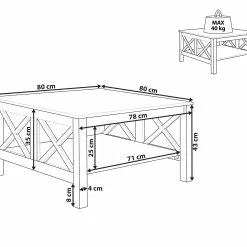 Beliani Mesa De Centro Blanca 80 X 80 Cm LOTTA -Sillones Ventas undef src sa picid 817076 type whitesh image scaled