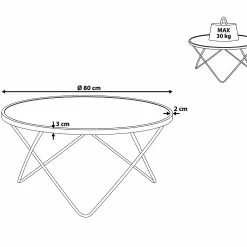 Beliani Mesa Auxiliar De Vidrio Templado Blanco/plateado ⌀ 80 Cm MERIDIAN II 11 Beliani Mesa Auxiliar De Vidrio Templado Blanco/plateado ⌀ 80 Cm MERIDIAN II -Sillones Ventas undef src sa picid 817092 type whitesh image scaled