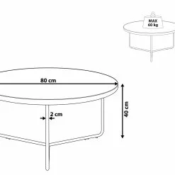 Beliani Mesa De Centro Madera Clara/negro 40 Cm MELODY 17 Beliani Mesa De Centro Madera Clara/negro 40 Cm MELODY -Sillones Ventas undef src sa picid 817121 type whitesh image scaled