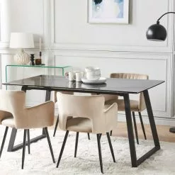 Beliani Mesa De Comedor Extensible Negra 150/180 X 90 Cm TOURAN 12 Beliani Mesa De Comedor Extensible Negra 150/180 X 90 Cm TOURAN -Sillones Ventas undef src sa picid 820916 type whitesh image scaled