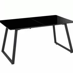 Beliani Mesa De Comedor Extensible Negra 150/180 X 90 Cm TOURAN 13 Beliani Mesa De Comedor Extensible Negra 150/180 X 90 Cm TOURAN -Sillones Ventas undef src sa picid 820917 type whitesh image
