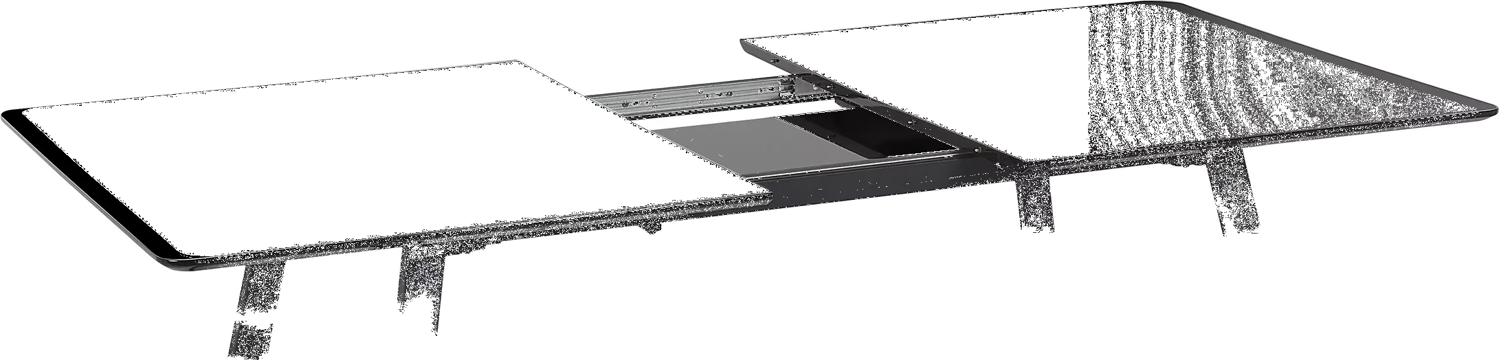 Beliani Mesa De Comedor Extensible Negra 150/180 X 90 Cm TOURAN 4 Beliani Mesa De Comedor Extensible Negra 150/180 X 90 Cm TOURAN - Imagen 4