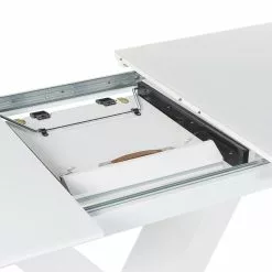 Beliani Mesa De Comedor Extensible De Vidrio Templado Blanco 160/200 X 90 Cm SALTUM 18 Beliani Mesa De Comedor Extensible De Vidrio Templado Blanco 160/200 X 90 Cm SALTUM -Sillones Ventas undef src sa picid 821072 type whitesh image scaled