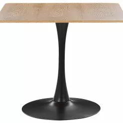 Beliani Mesa De Comedor Madera Clara/negro 90 X 90 Cm BOCA -Sillones Ventas undef src sa picid 821602 type whitesh image scaled