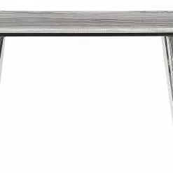 Beliani Mesa De Comedor Blanco/plateado 120 X 70 Cm GREYTON -Sillones Ventas undef src sa picid 821699 type whitesh image scaled