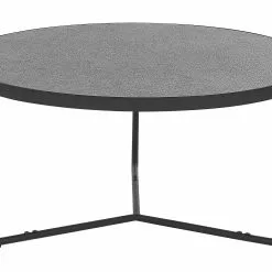 Beliani Mesa De Centro Gris/negro 40 Cm MELODY