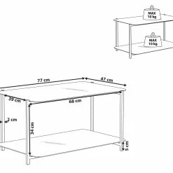 Beliani Mesa De Centro De Vidrio Templado Negro/blanco 77 X 47 Cm GLOSTER 15 Beliani Mesa De Centro De Vidrio Templado Negro/blanco 77 X 47 Cm GLOSTER -Sillones Ventas undef src sa picid 823507 type whitesh image scaled