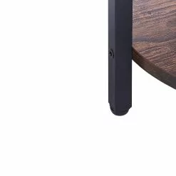 Beliani Mesa Auxiliar Madera Oscura/negro ⌀ 40 Cm TOLAR -Sillones Ventas undef src sa picid 824247 type whitesh image scaled