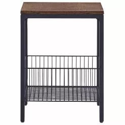 Beliani Mesa Auxiliar Madera Oscura/negro 40 X 40 Cm KENNER -Sillones Ventas undef src sa picid 824307 type whitesh image scaled