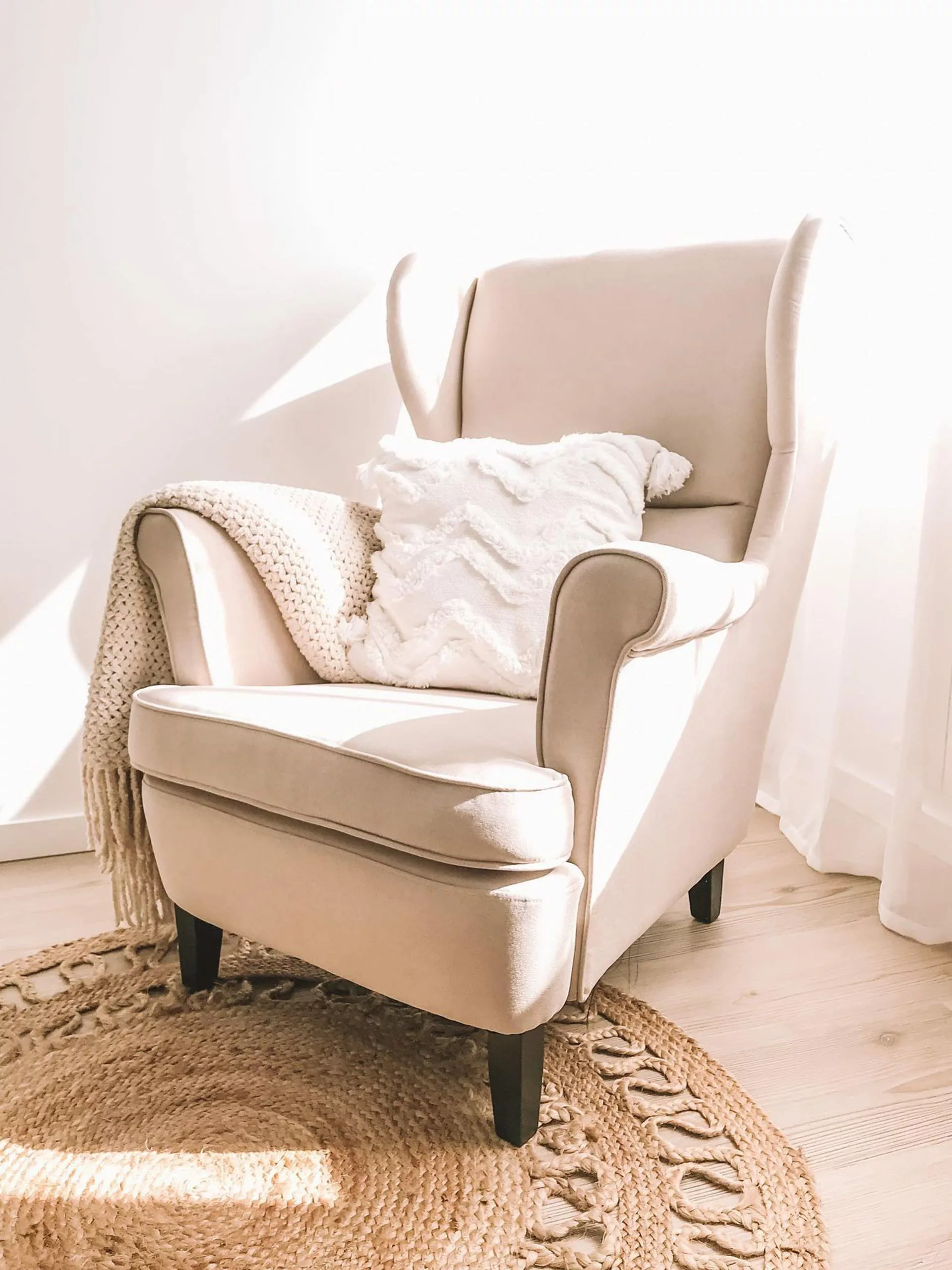 Beliani Sillón De Poliéster Beige Claro/negro ABSON 8 Beliani Sillón De Poliéster Beige Claro/negro ABSON - Imagen 8