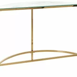 Beliani Consola De Vidrio Templado Blanco/dorado 111 X 36 Cm ORITA 10 Beliani Consola De Vidrio Templado Blanco/dorado 111 X 36 Cm ORITA -Sillones Ventas undef src sa picid 824984 type whitesh image scaled
