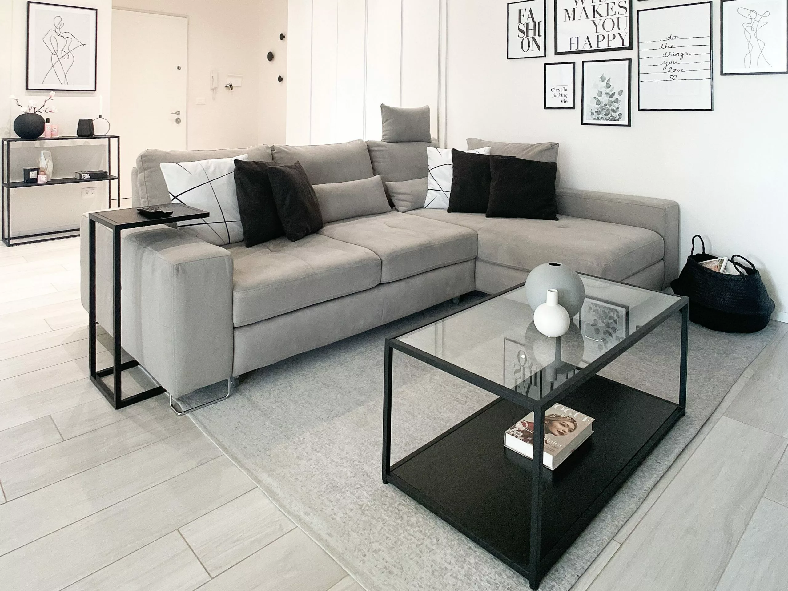 Beliani Mesa De Centro De Vidrio Negro 100 X 50 Cm MEDORA - Imagen 10