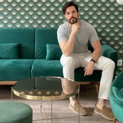 Beliani Silla De Terciopelo Verde Esmeralda LANGA -Sillones Ventas undef src sa picid 828225 type whitesh image scaled