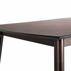Beliani Mesa De Comedor Madera Oscura 150 X 90 Cm ELBA -Sillones Ventas undef src sa picid 831999 type whitesh image scaled