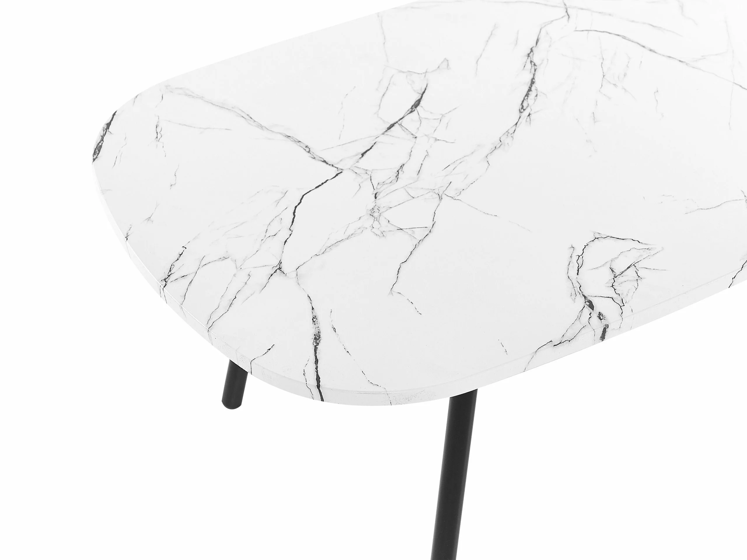 Beliani Mesa De Centro Blanco/negro 110 X 60 Cm BIDDLE 4 Beliani Mesa De Centro Blanco/negro 110 X 60 Cm BIDDLE - Imagen 4