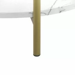 Beliani Mesa Auxiliar Blanco/dorado ø 40 Cm REVA 9 Beliani Mesa Auxiliar Blanco/dorado ø 40 Cm REVA -Sillones Ventas undef src sa picid 832848 type whitesh image scaled