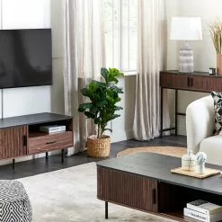 Beliani Mesa De Centro Madera Oscura/negro 120 X 60 Cm JOSE 14 Beliani Mesa De Centro Madera Oscura/negro 120 X 60 Cm JOSE -Sillones Ventas undef src sa picid 832917 type whitesh image scaled