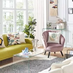 Beliani Sillón De Terciopelo Rosa DALA 12 Beliani Sillón De Terciopelo Rosa DALA -Sillones Ventas undef src sa picid 833128 type whitesh image scaled