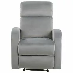 Beliani Sillón Reclinable Eléctrico De Terciopelo Gris Claro VERDAL -Sillones Ventas undef src sa picid 834970 type whitesh image scaled