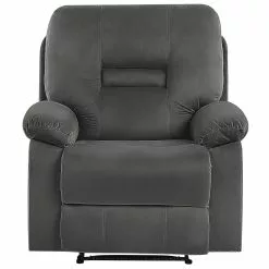 Beliani Sillón LED Reclinable De Terciopelo Gris Oscuro BERGEN -Sillones Ventas undef src sa picid 835213 type whitesh image scaled