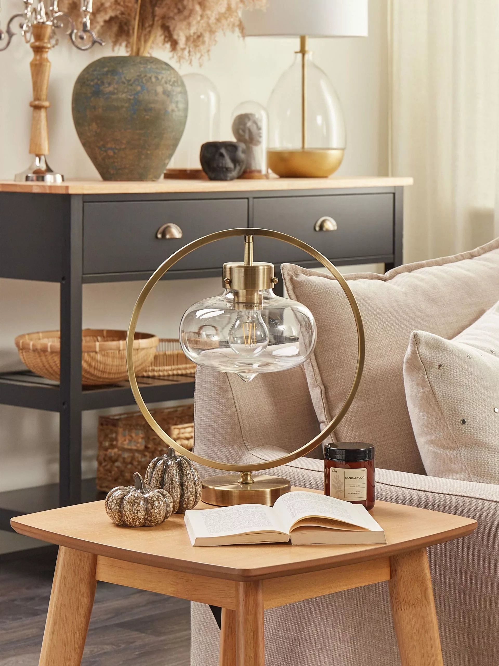 Beliani Mesa De Centro De Madera De Caucho Clara 50 X 50 Cm TULARE - Imagen 8