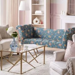 Beliani Mesa De Centro De Vidrio Dorado 100 X 50 Cm ORLAND -Sillones Ventas undef src sa picid 837475 type whitesh image scaled